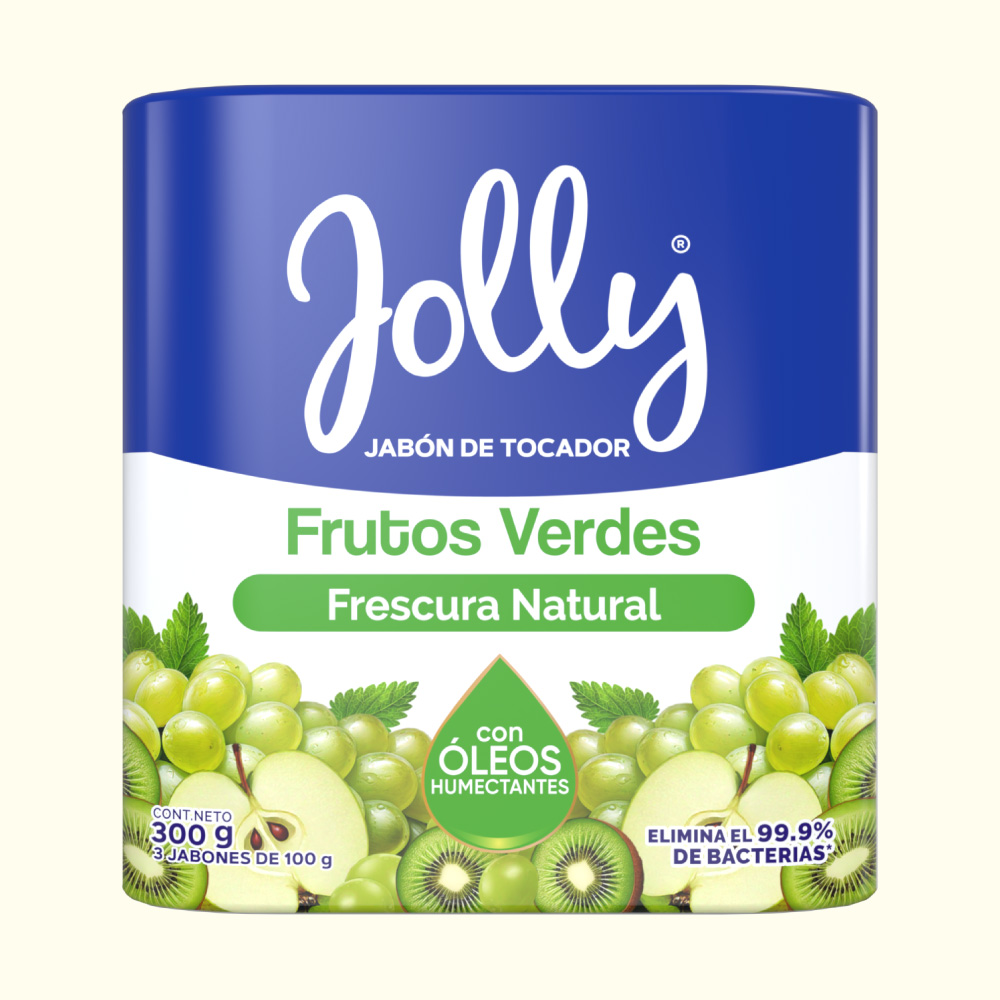 Jabón de tocador Jolly Frutos Verdes - Frescura Natural