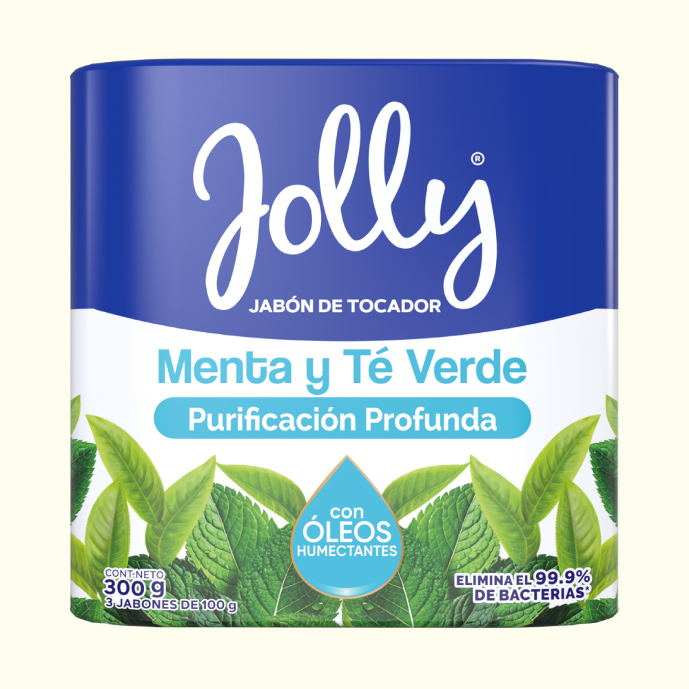 Jabón de tocador Jolly Menta y Té Verde - Purificación Profunda